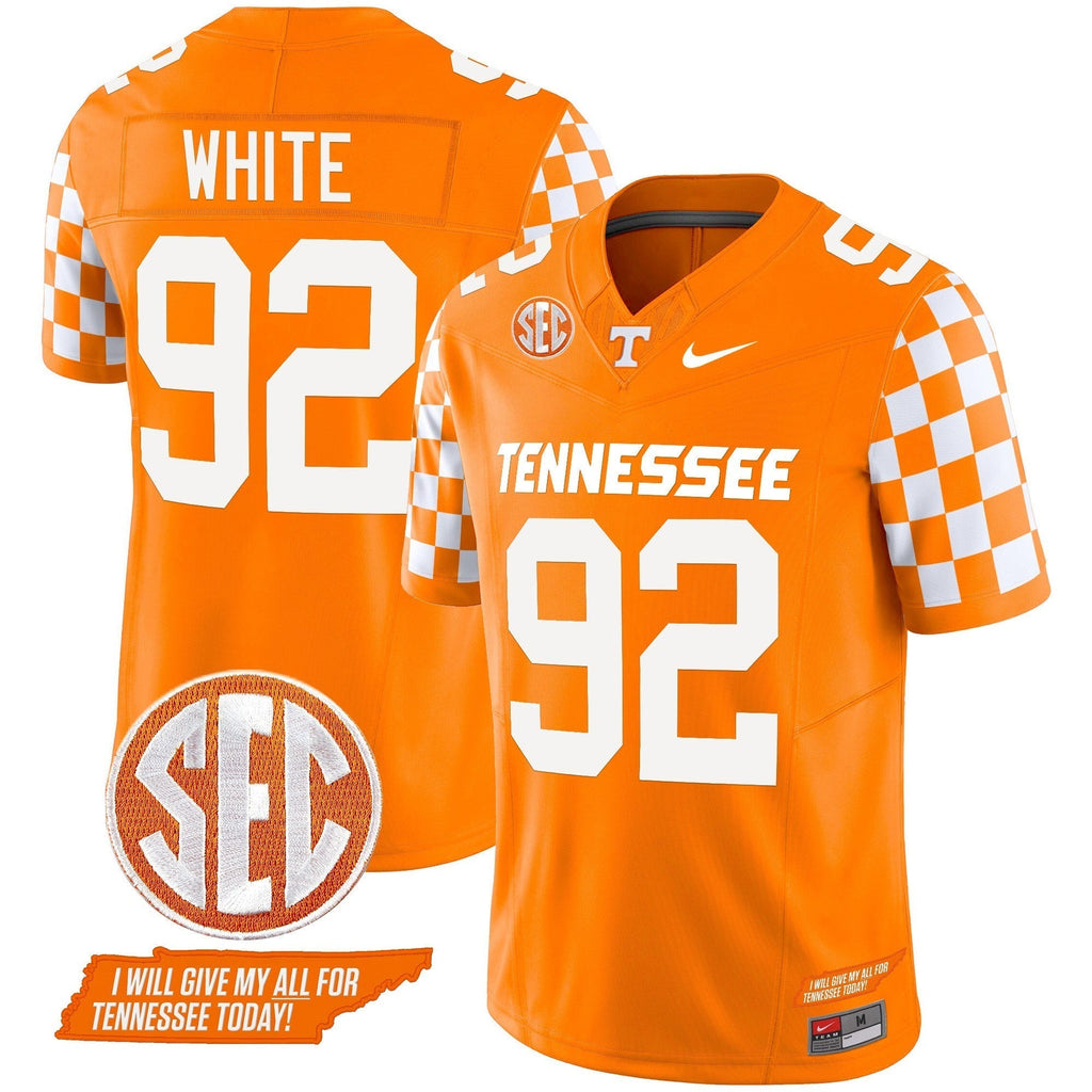 Men Tennessee Volunteers 2024 Checkerboard Vapor Limited Jersey V2 - All Stitched