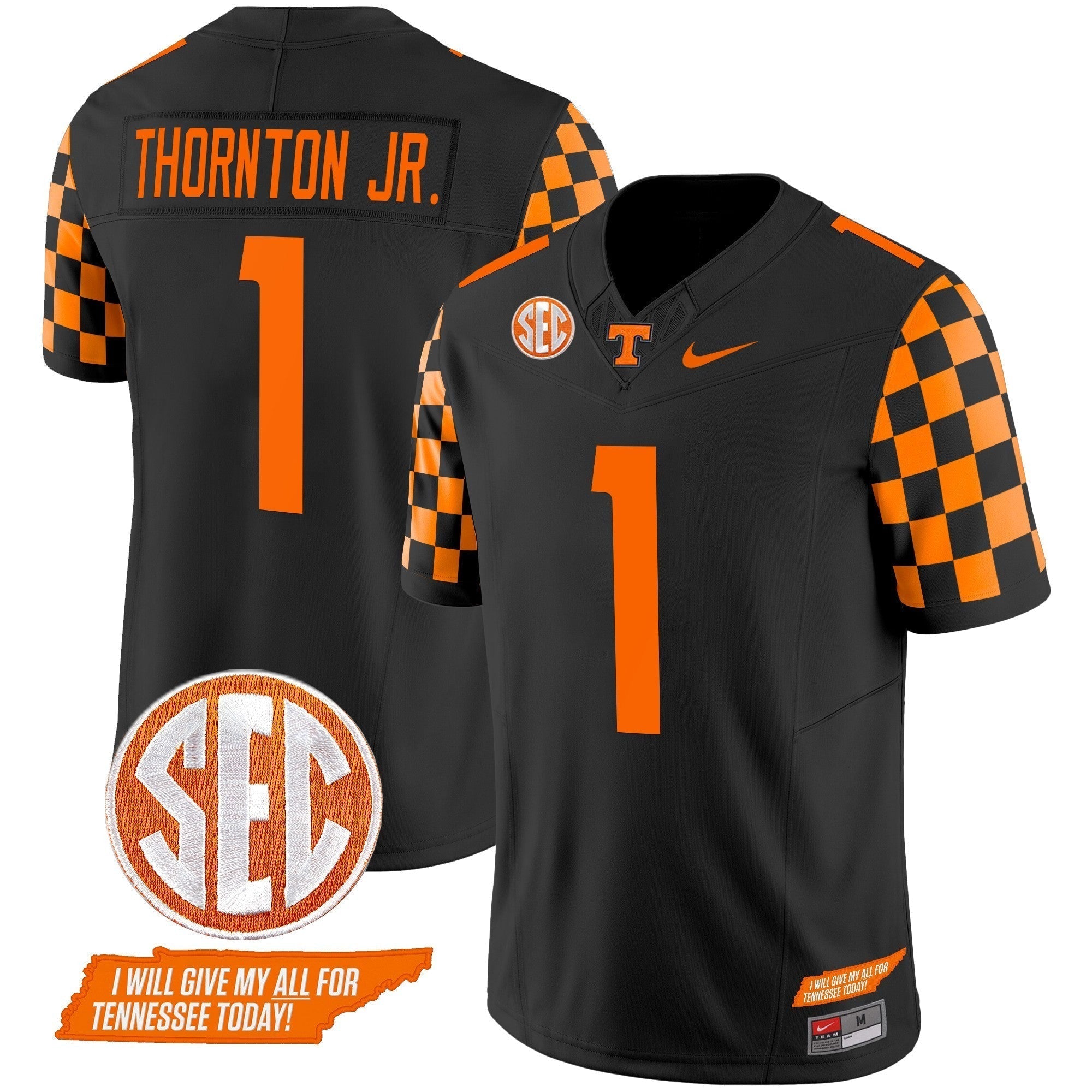 Men Tennessee Volunteers 2024 Checkerboard Vapor Limited Jersey V2 - All Stitched