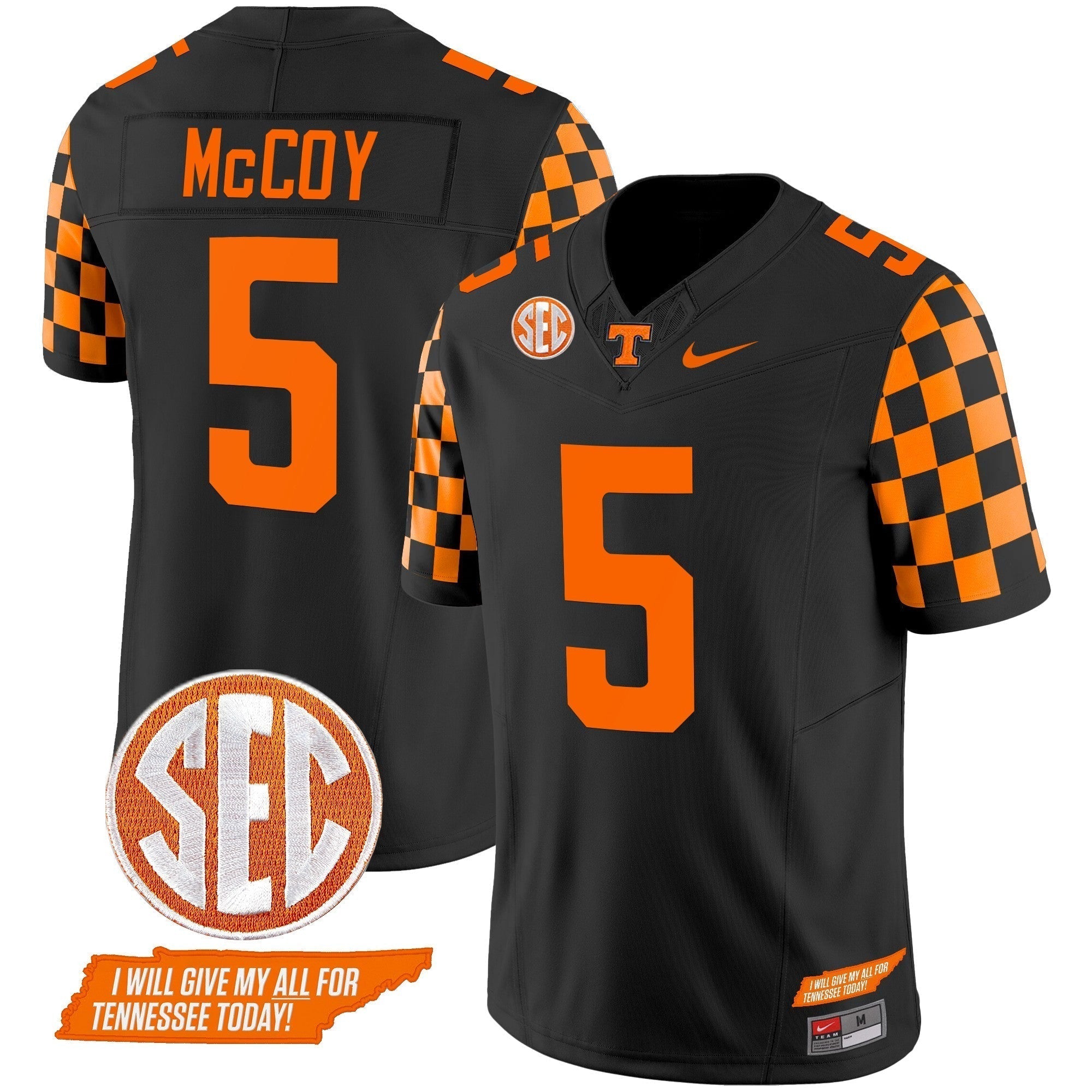 Men Tennessee Volunteers 2024 Checkerboard Vapor Limited Jersey V2 - All Stitched