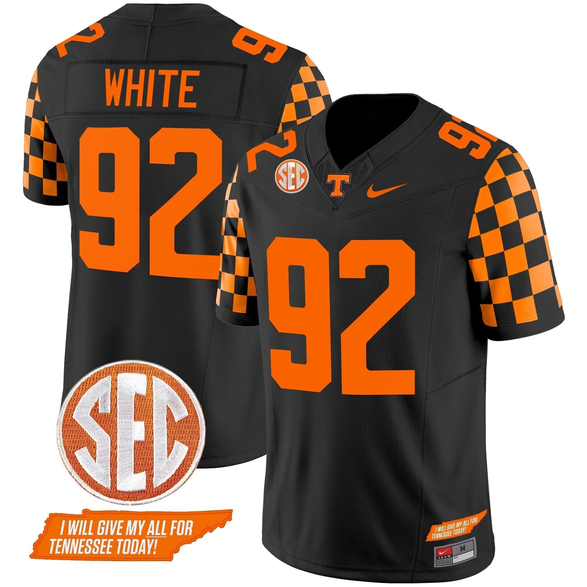 Men Tennessee Volunteers 2024 Checkerboard Vapor Limited Jersey V2 - All Stitched