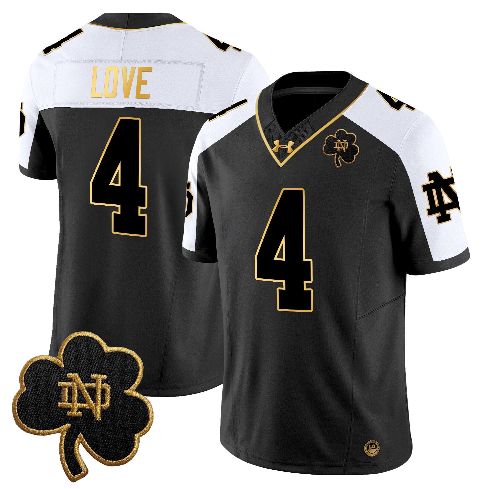 Notre Dame Fighting Irish 2025 Gold Vapor Limited Jersey - All Stitched