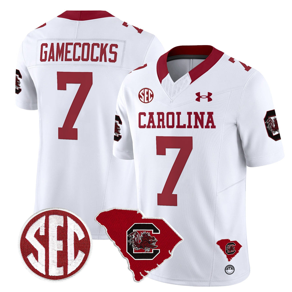 Men South Carolina Gamecocks 1980 Throwback Home Patch Vapor Limited Jersey - All Stitched