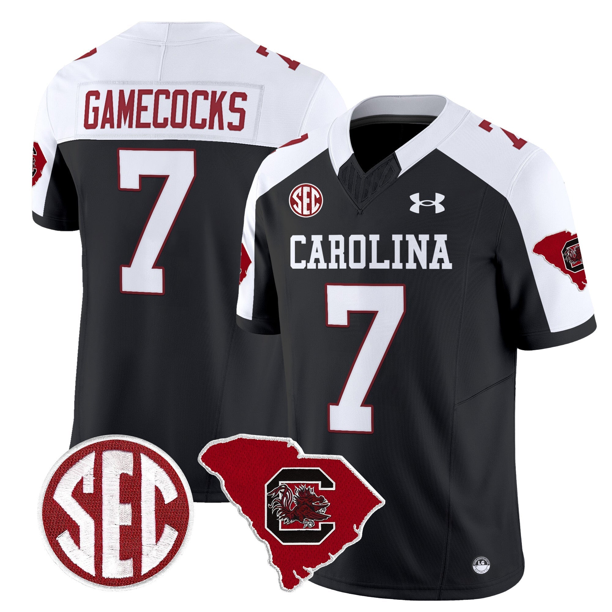 Men South Carolina Gamecocks 1980 Throwback Home Patch Vapor Limited Jersey - All Stitched