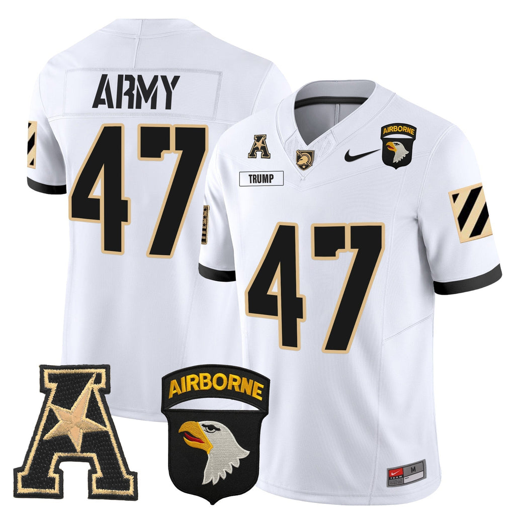 Men Army Black Knights 101st Airborne Division Patch 2024 Vapor Limited Jersey V3 - All Stitched