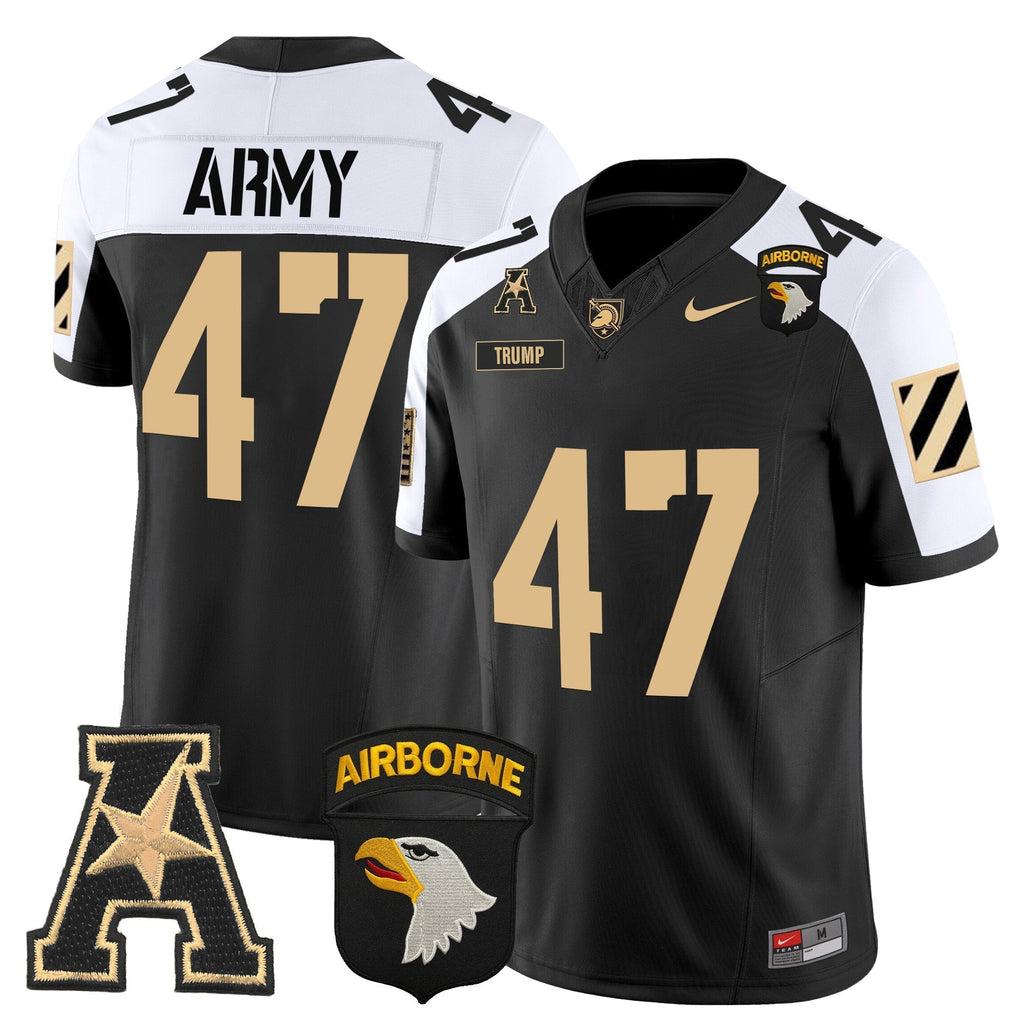Men Army Black Knights 101st Airborne Division Patch 2024 Vapor Limited Jersey V3 - All Stitched