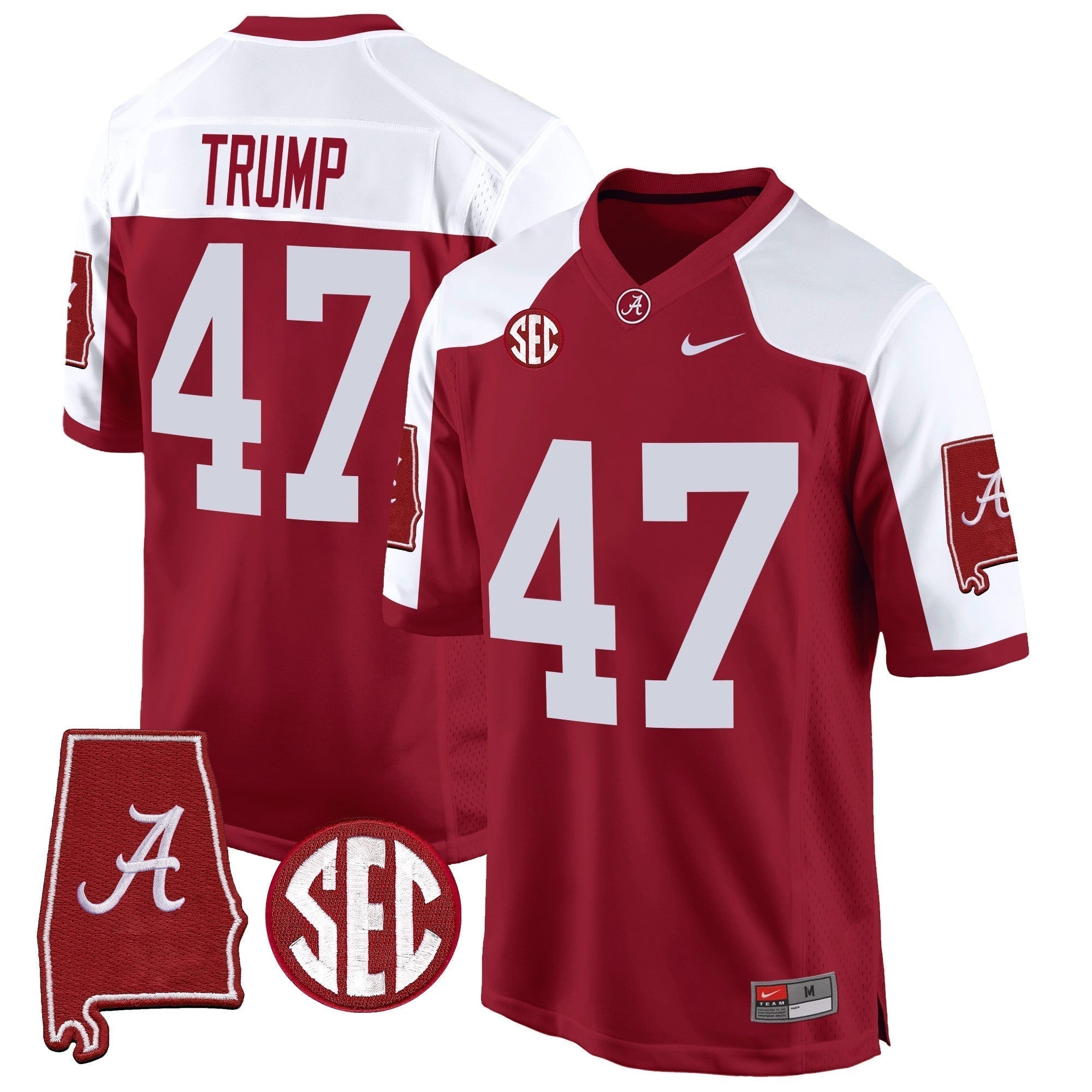 Men Alabama Crimson Tide 2024 Alabama Map Patch Game Jersey - All Stitched
