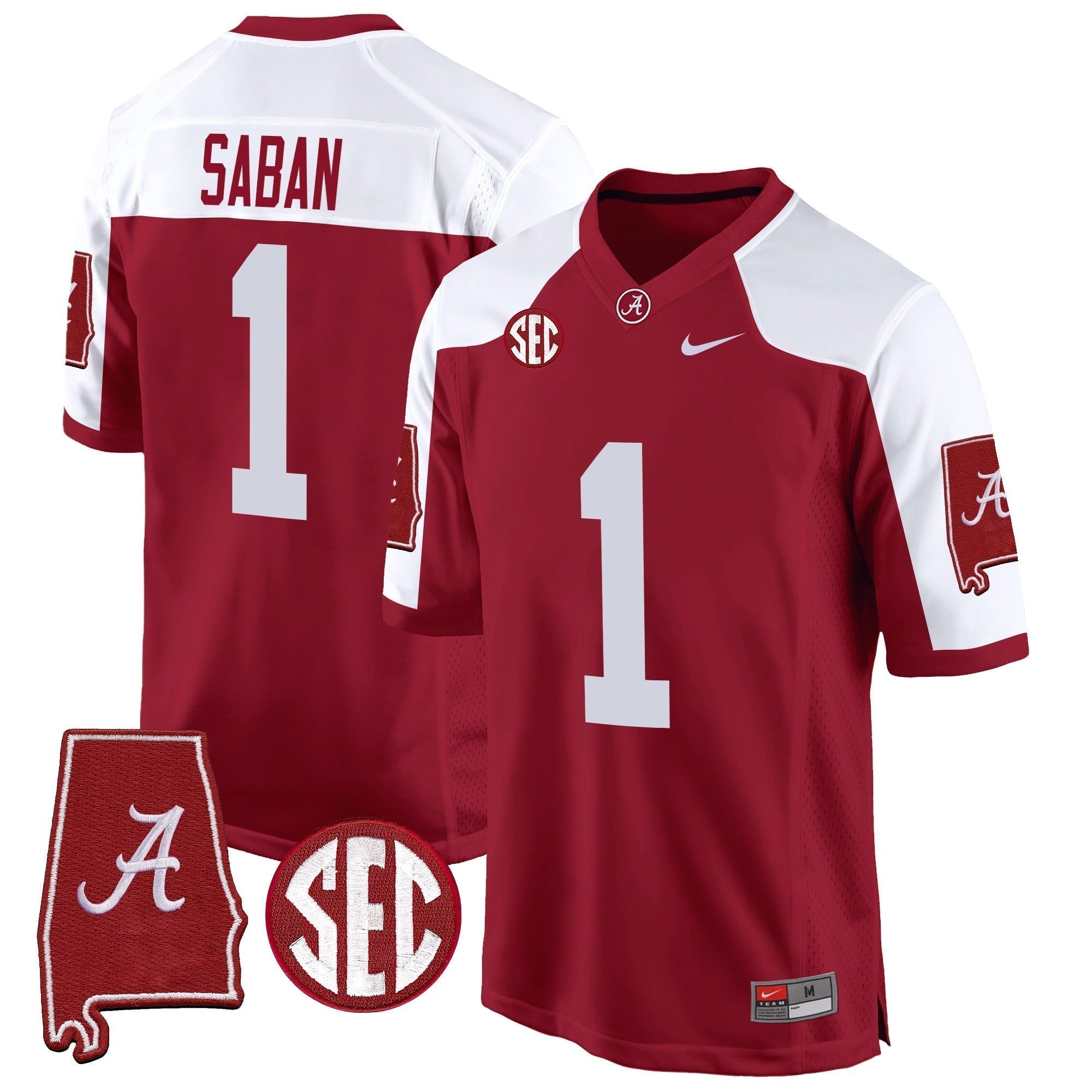 Men Alabama Crimson Tide 2024 Alabama Map Patch Game Jersey - All Stitched