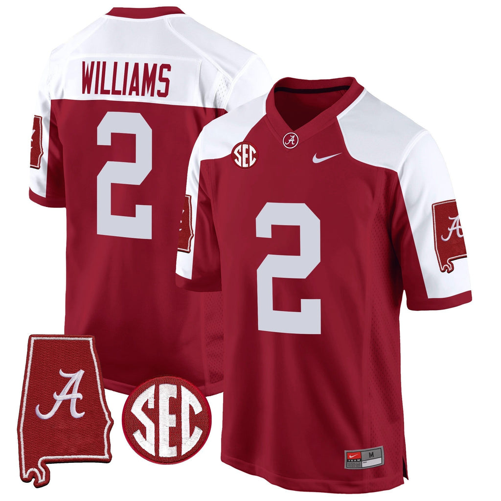 Men Alabama Crimson Tide 2024 Alabama Map Patch Game Jersey - All Stitched