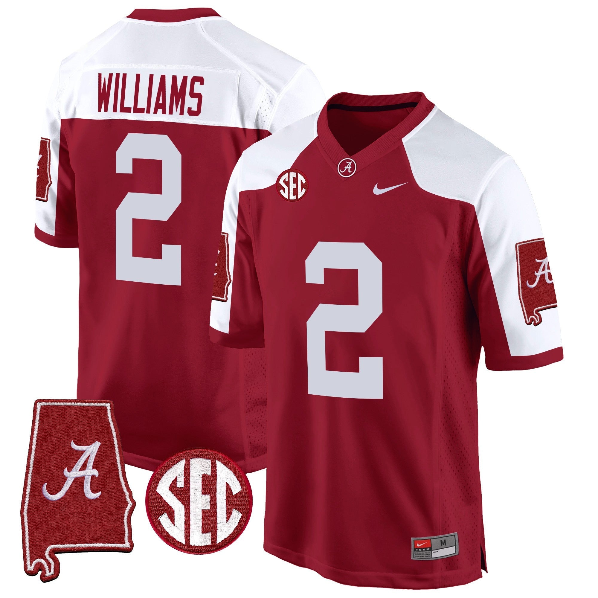 Men Alabama Crimson Tide 2024 Alabama Map Patch Game Jersey - All Stitched
