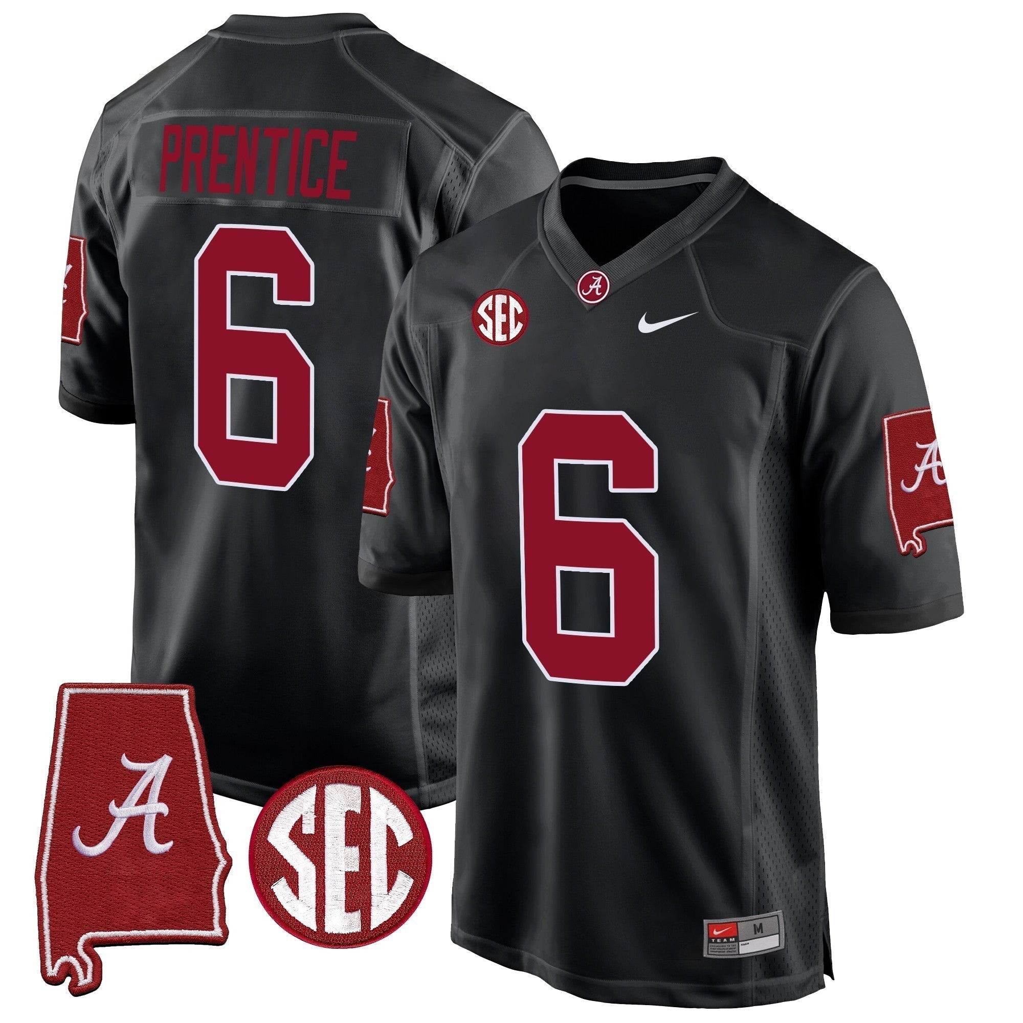 Men Alabama Crimson Tide 2024 Alabama Map Patch Game Jersey - All Stitched