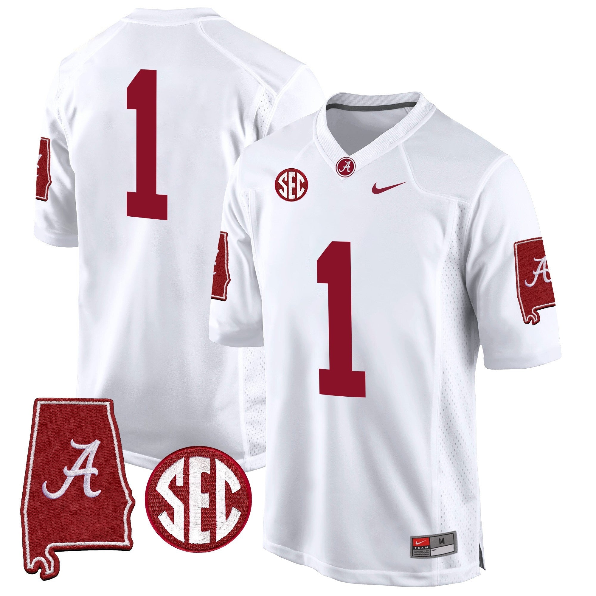 Men Alabama Crimson Tide 2024 Alabama Map Patch Game Jersey - All Stitched