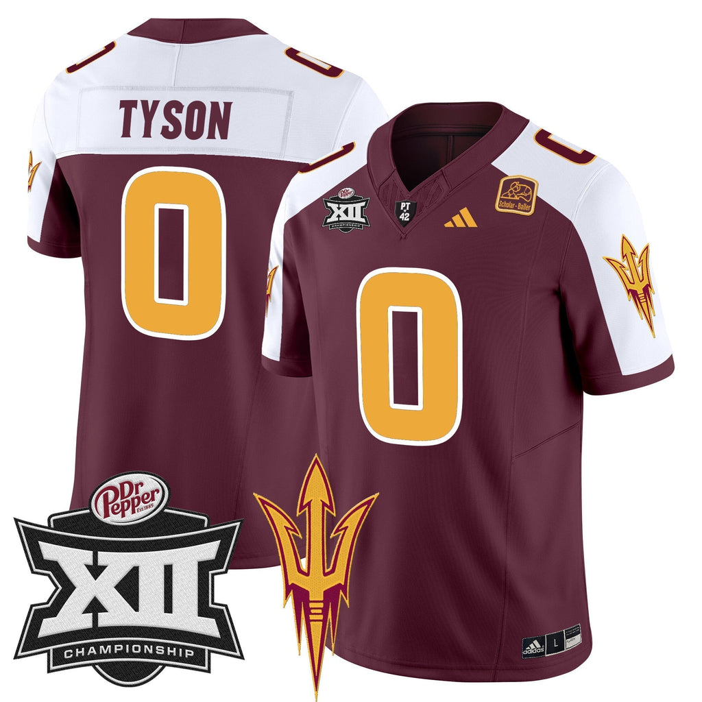 Men Sun Devils 2024 Big 12 Championship Patch Vapor Limited Jersey - All Stitched