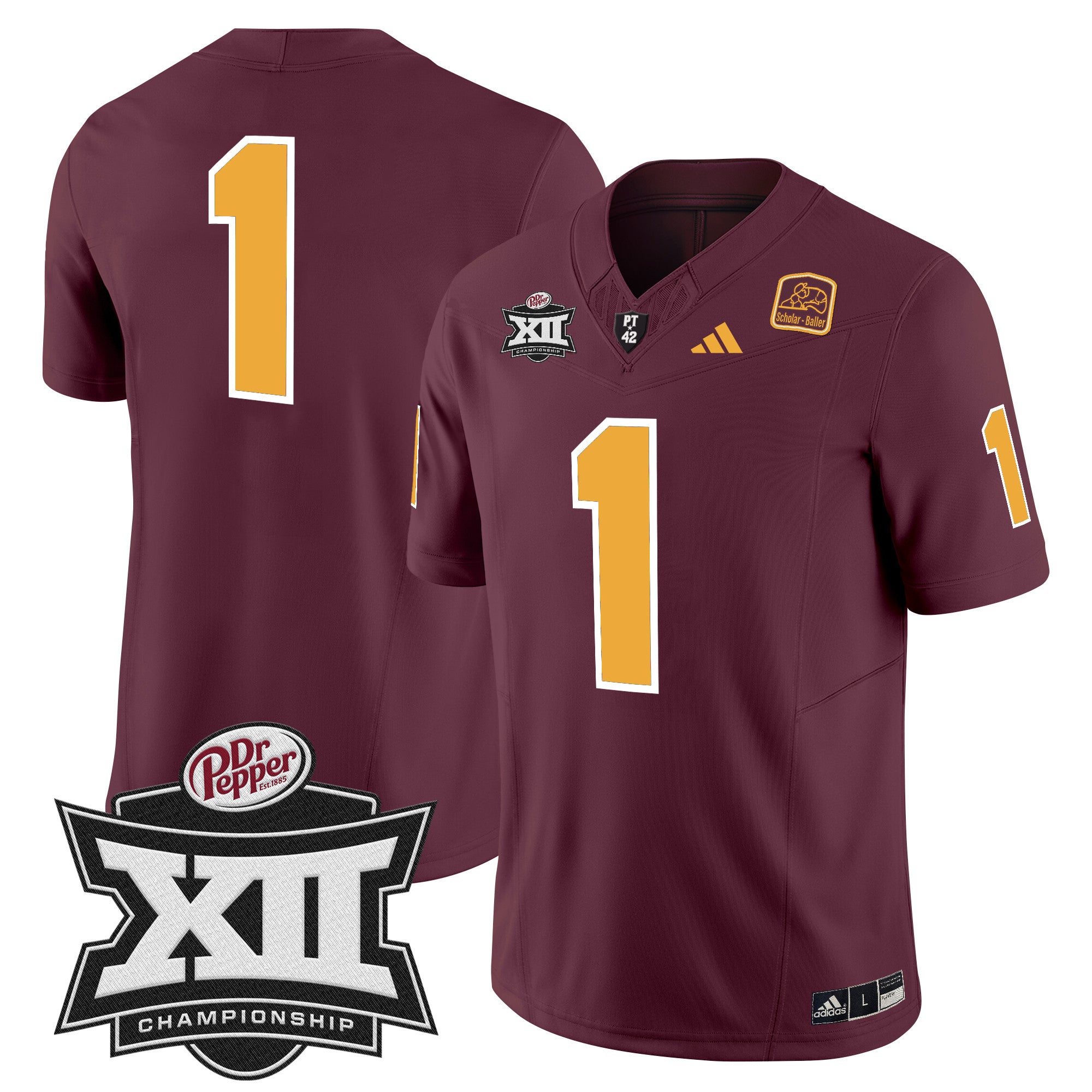 Men Sun Devils 2024 Big 12 Championship Patch Vapor Limited Jersey - All Stitched