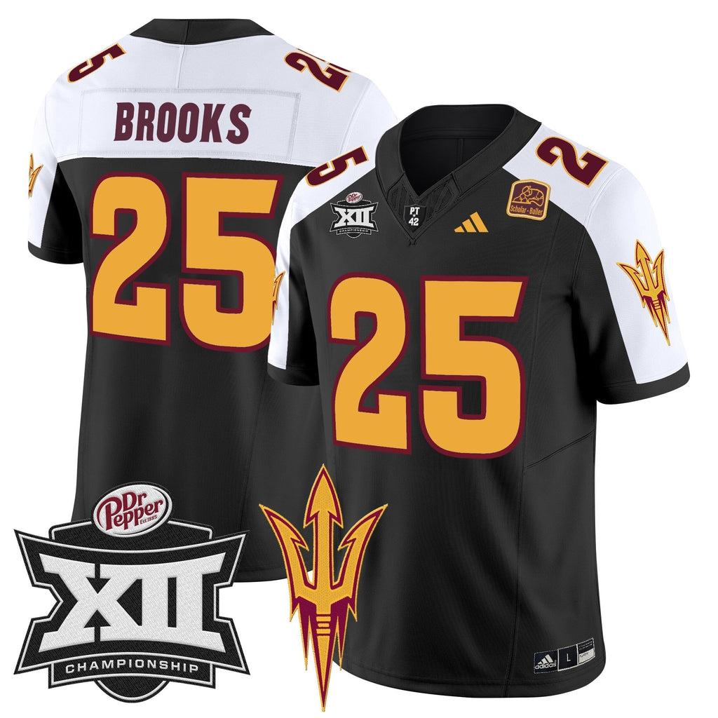Men Sun Devils 2024 Big 12 Championship Patch Vapor Limited Jersey - All Stitched