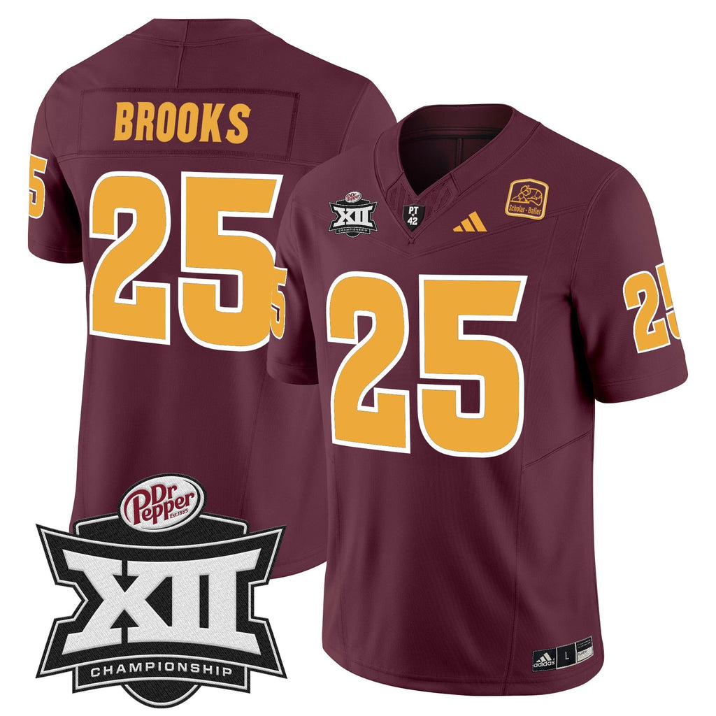 Men Sun Devils 2024 Big 12 Championship Patch Vapor Limited Jersey - All Stitched