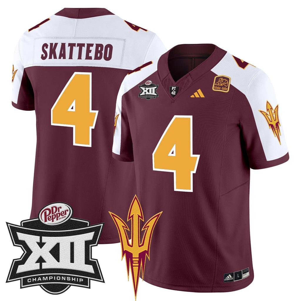 Men Sun Devils 2024 Big 12 Championship Patch Vapor Limited Jersey - All Stitched