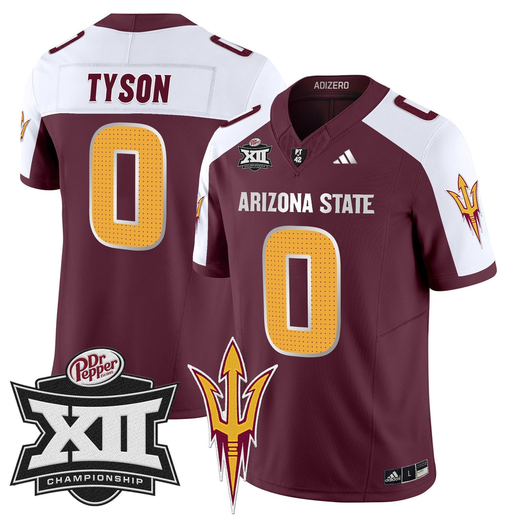 Men Sun Devils 2024 Big 12 Championship Patch Vapor Limited Jersey V2 - All Stitched