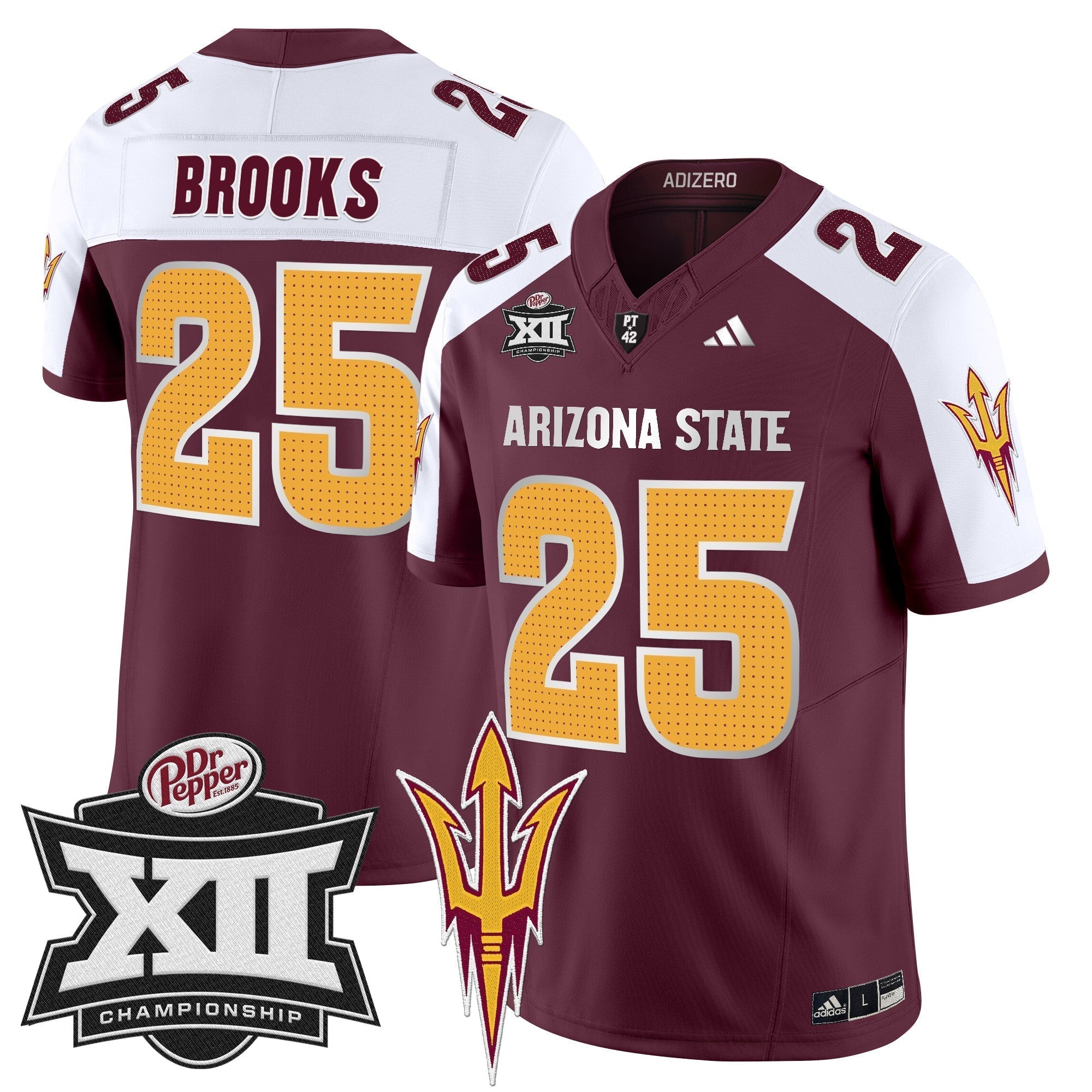 Men Sun Devils 2024 Big 12 Championship Patch Vapor Limited Jersey V2 - All Stitched