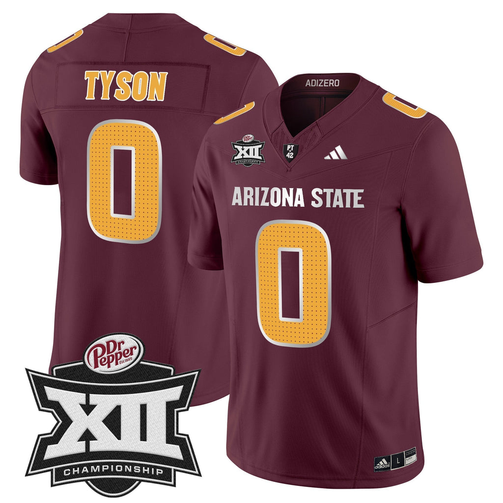 Men Sun Devils 2024 Big 12 Championship Patch Vapor Limited Jersey V2 - All Stitched