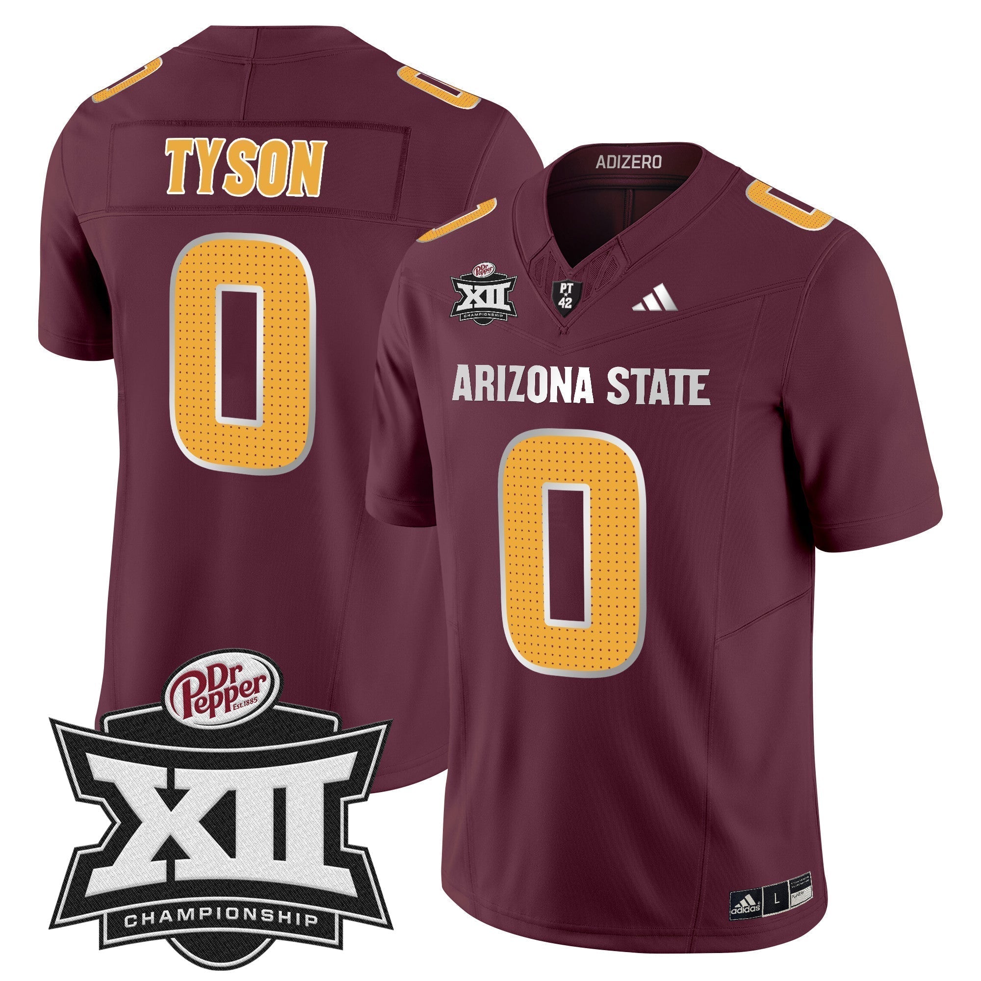 Men Sun Devils 2024 Big 12 Championship Patch Vapor Limited Jersey V2 - All Stitched