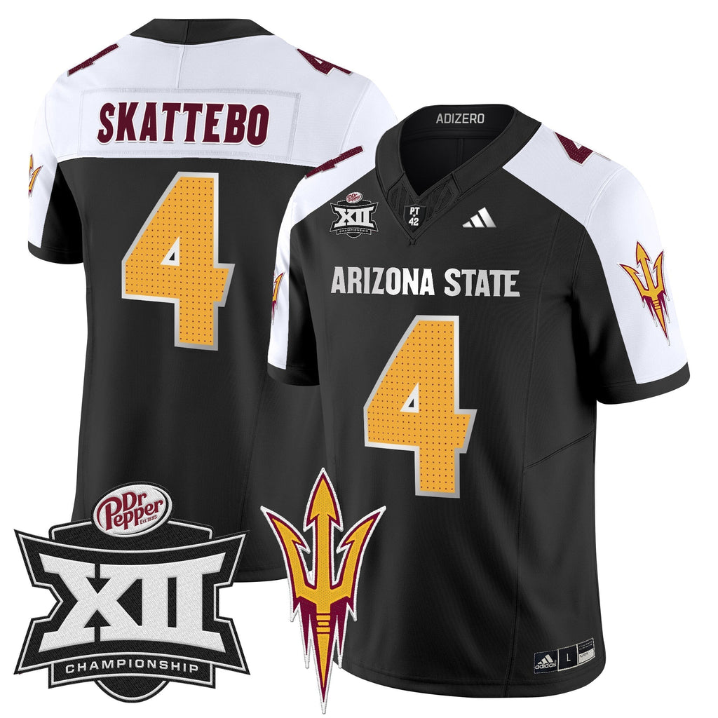 Men Sun Devils 2024 Big 12 Championship Patch Vapor Limited Jersey V2 - All Stitched