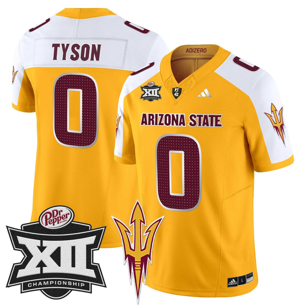 Men Sun Devils 2024 Big 12 Championship Patch Vapor Limited Jersey V2 - All Stitched
