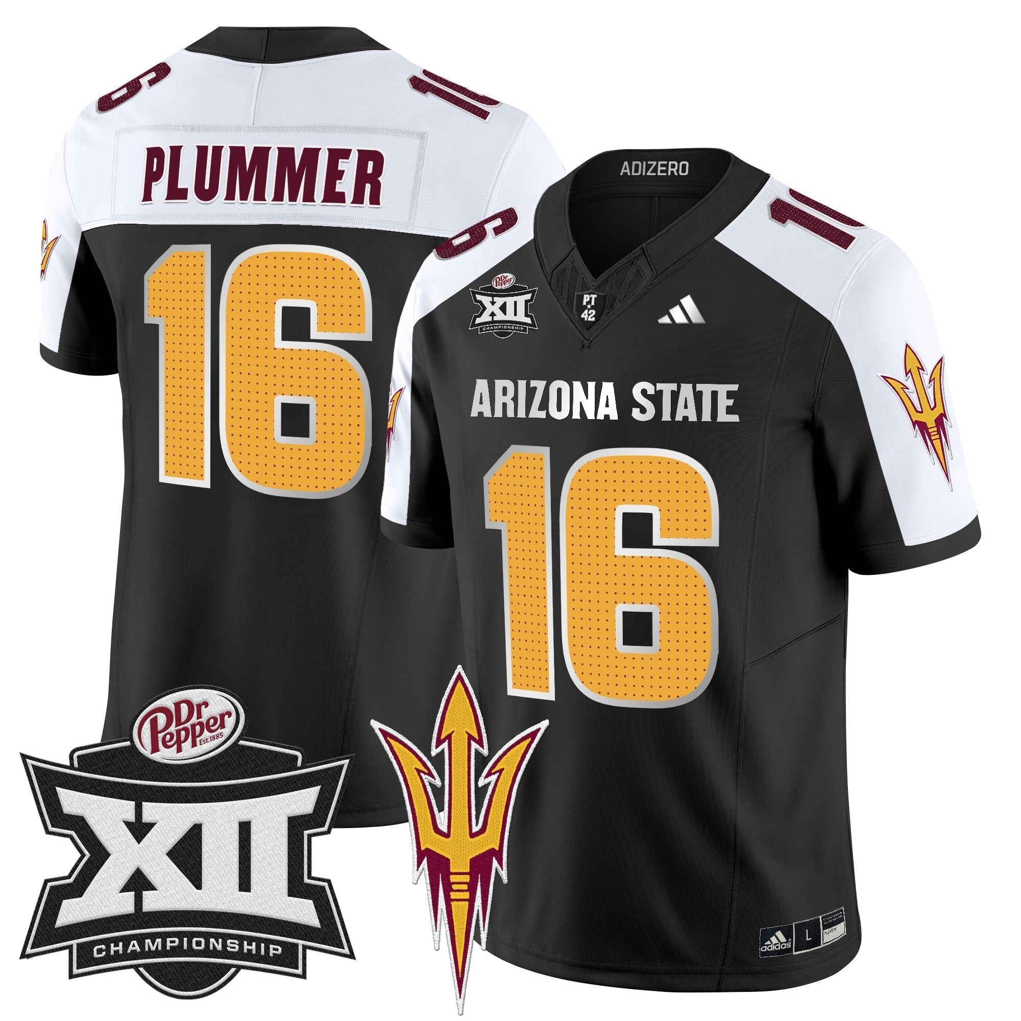 Men Sun Devils 2024 Big 12 Championship Patch Vapor Limited Jersey V2 - All Stitched