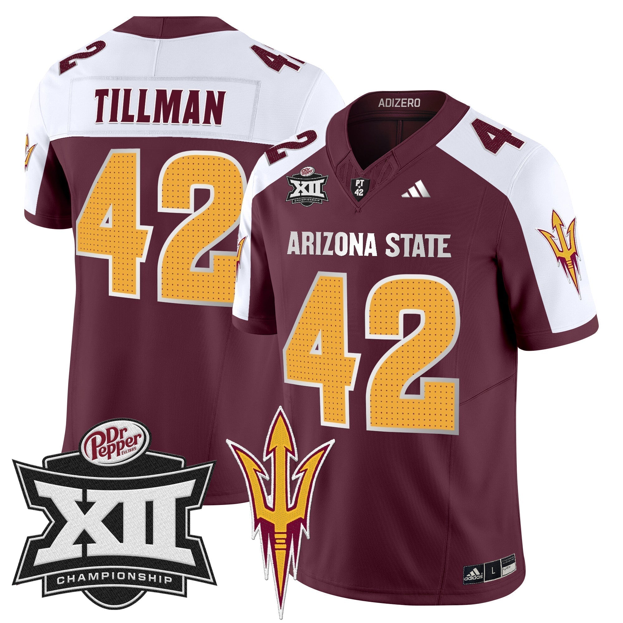 Men Sun Devils 2024 Big 12 Championship Patch Vapor Limited Jersey V2 - All Stitched