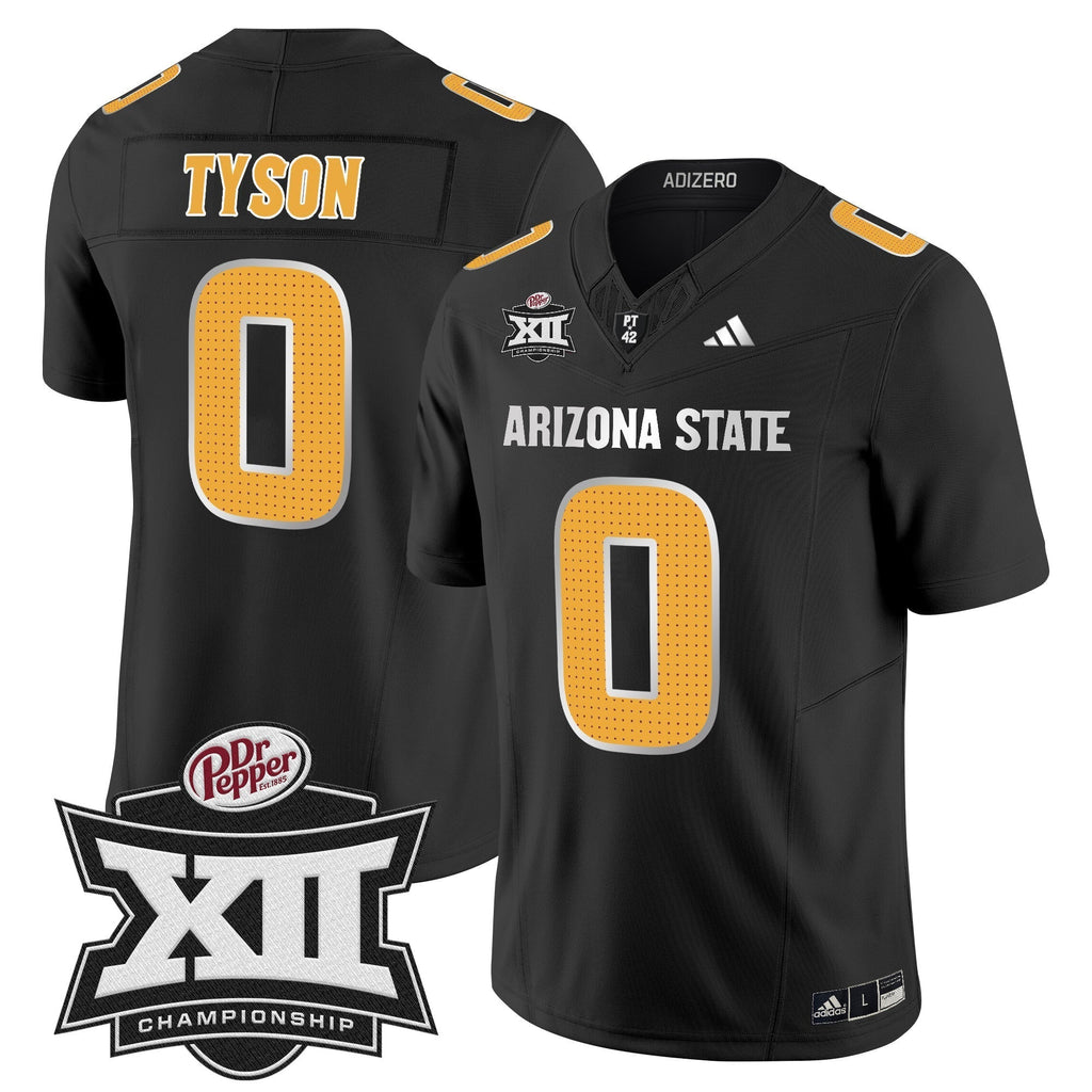 Men Sun Devils 2024 Big 12 Championship Patch Vapor Limited Jersey V2 - All Stitched