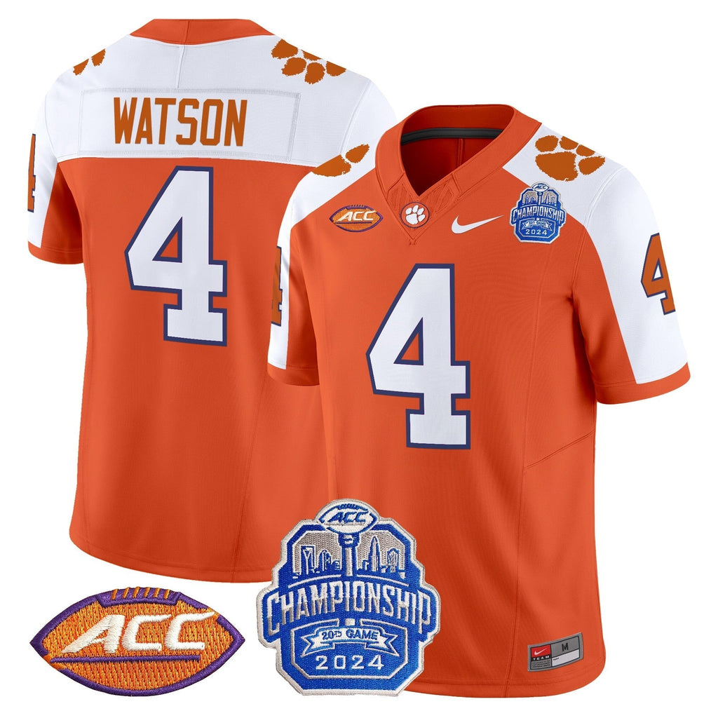 Men Clemson Tigers 2024 ACC Championship Patch Vapor Limited Jersey - All Stitched