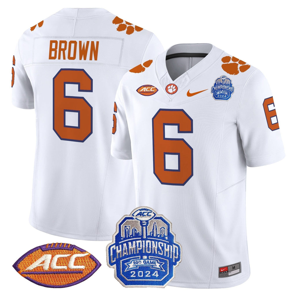 Men Clemson Tigers 2024 ACC Championship Patch Vapor Limited Jersey - All Stitched