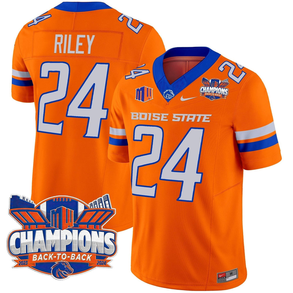 Men Boise State Broncos 2024 Back To Back Champions Vapor Limited Jersey - All Stitched