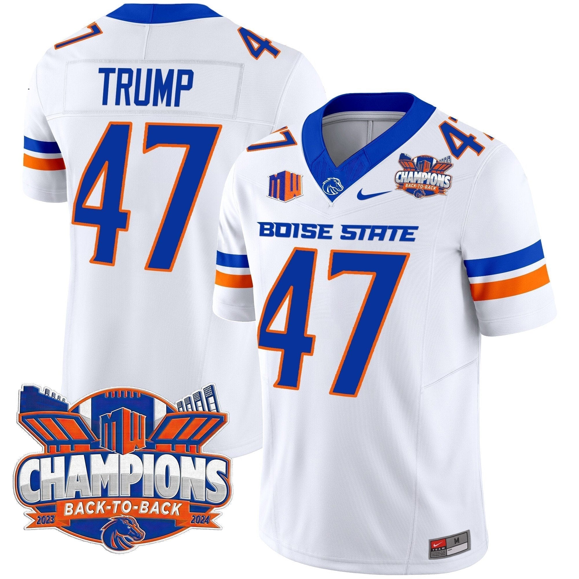 Men Boise State Broncos 2024 Back To Back Champions Vapor Limited Jersey - All Stitched