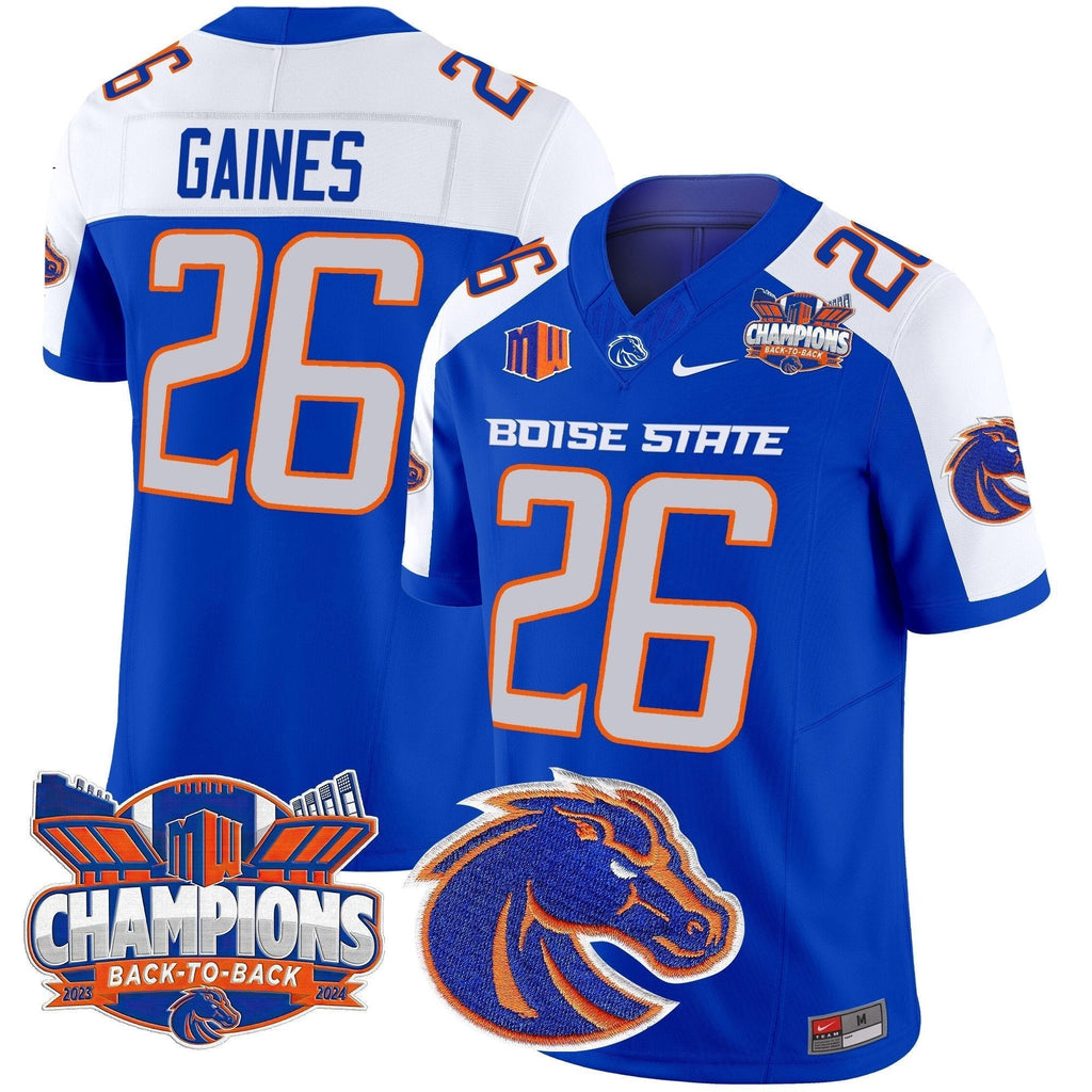 Men Boise State Broncos 2024 Back To Back Champions Vapor Limited Jersey - All Stitched