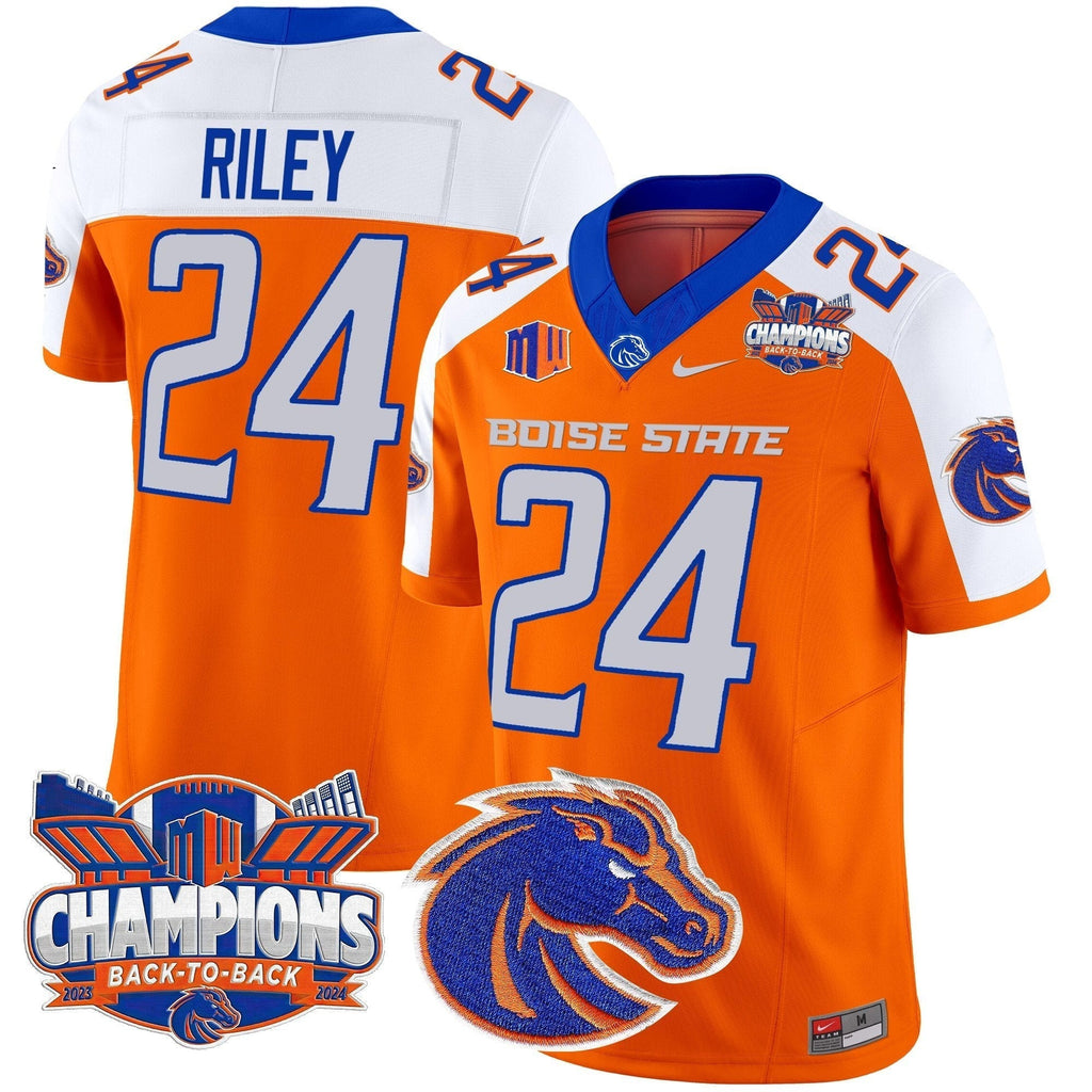 Men Boise State Broncos 2024 Back To Back Champions Vapor Limited Jersey - All Stitched