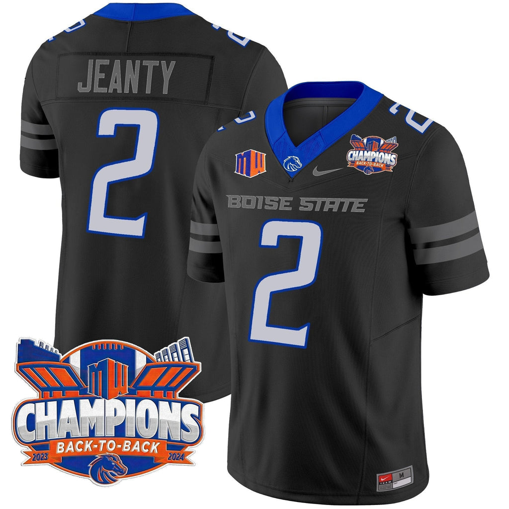 Men Boise State Broncos 2024 Back To Back Champions Vapor Limited Jersey - All Stitched