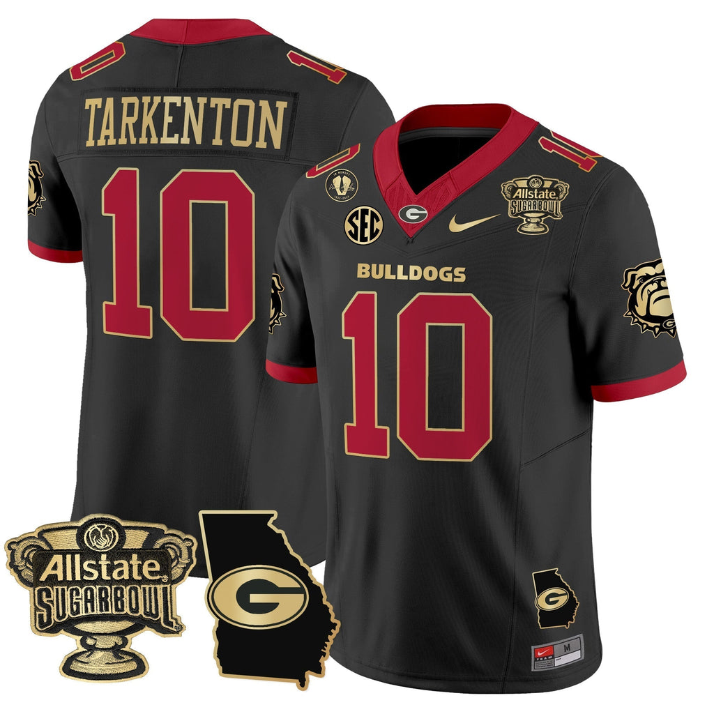 Men Georgia Bulldogs 2025 Sugar Bowl & Georgia Map Patch Vapor Limited Jersey - All Stitched
