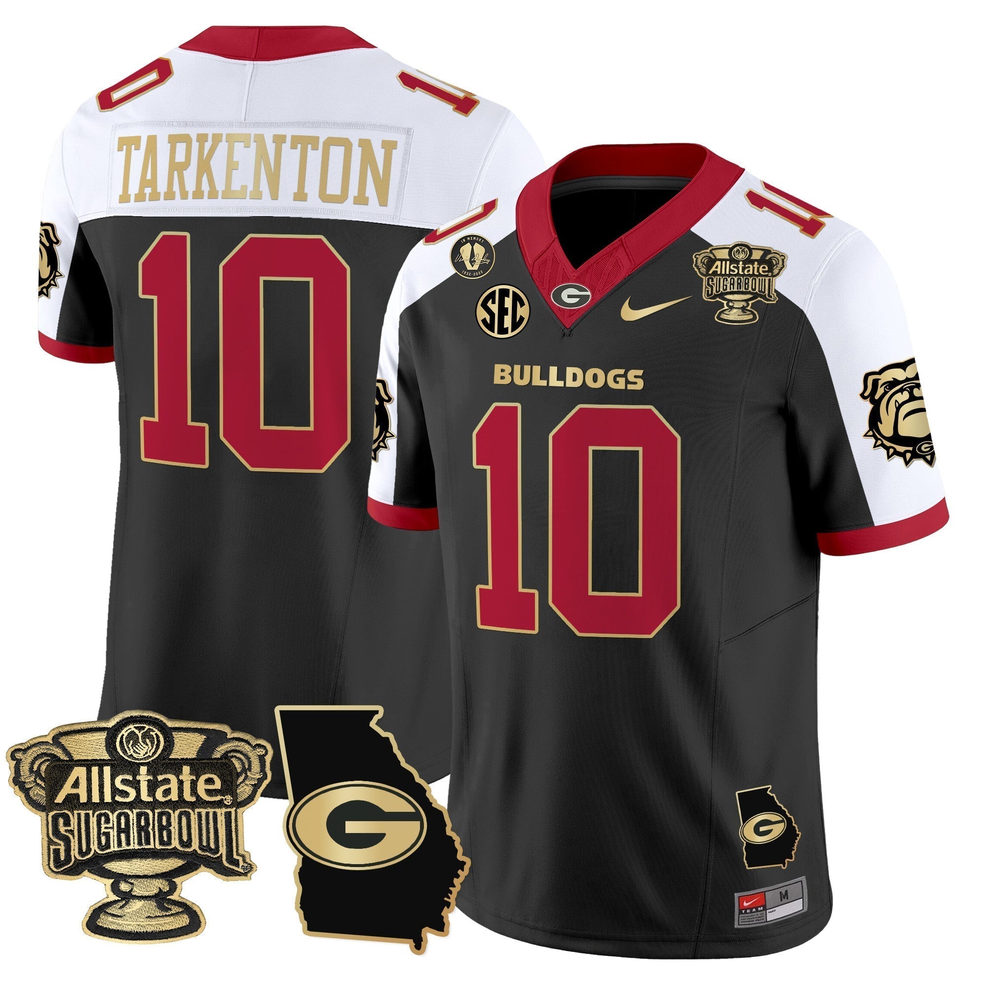 Men Georgia Bulldogs 2025 Sugar Bowl & Georgia Map Patch Vapor Limited Jersey - All Stitched