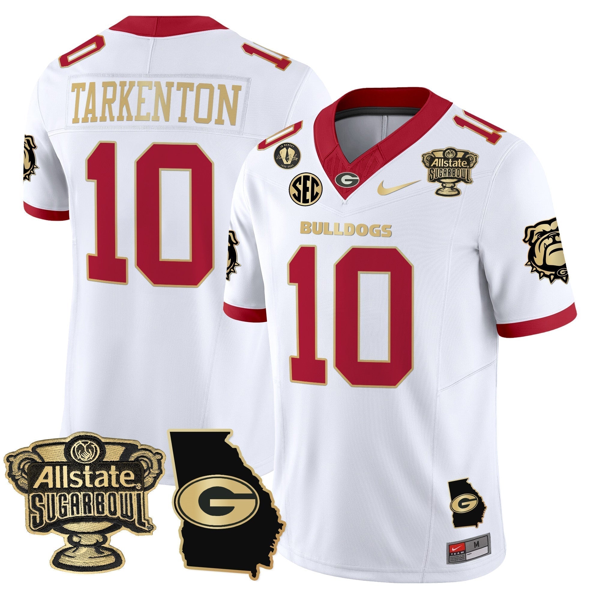 Men Georgia Bulldogs 2025 Sugar Bowl & Georgia Map Patch Vapor Limited Jersey - All Stitched