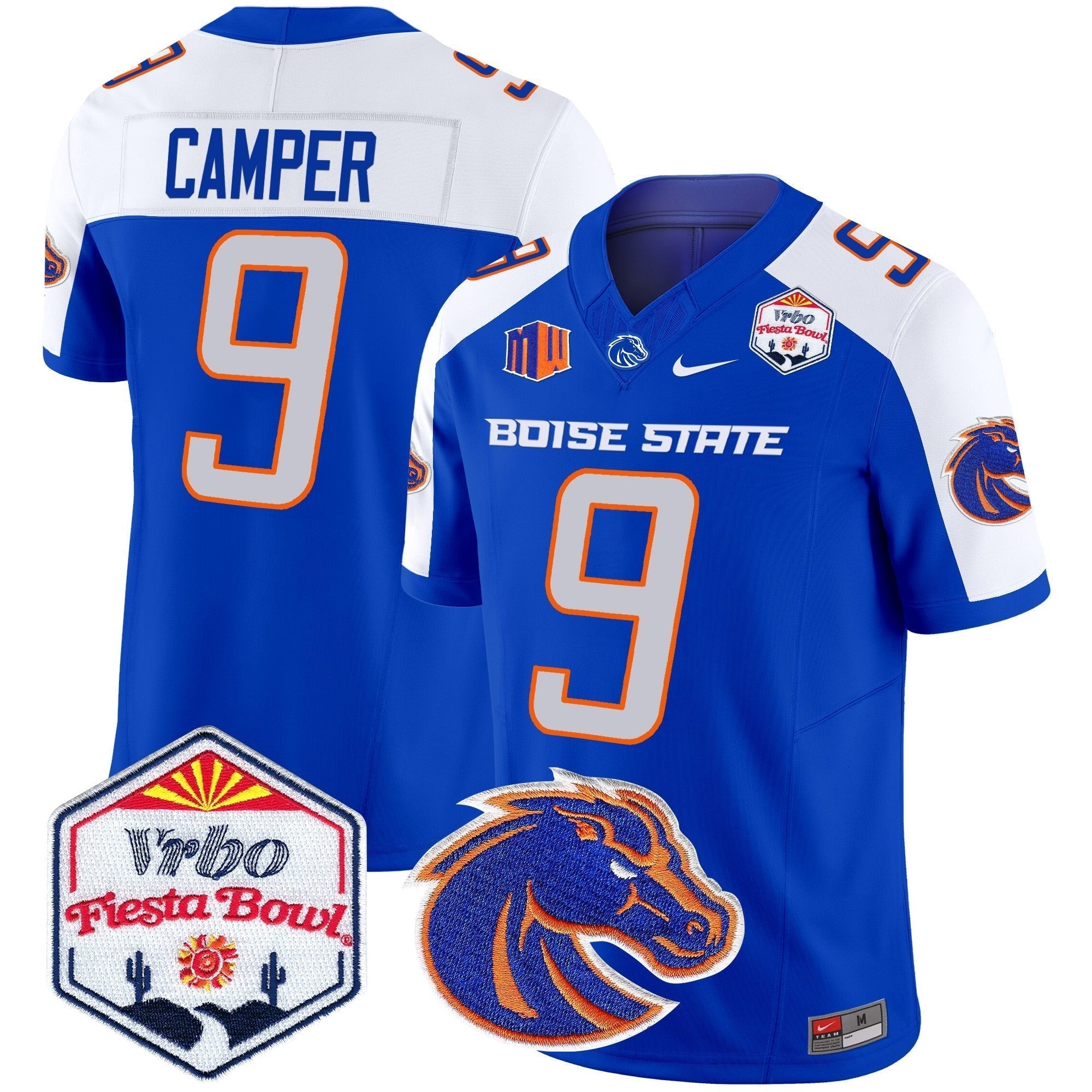 Men Boise State Broncos 2025 The Fiesta Bowl Patch Vapor Limited Jersey - All Stitched