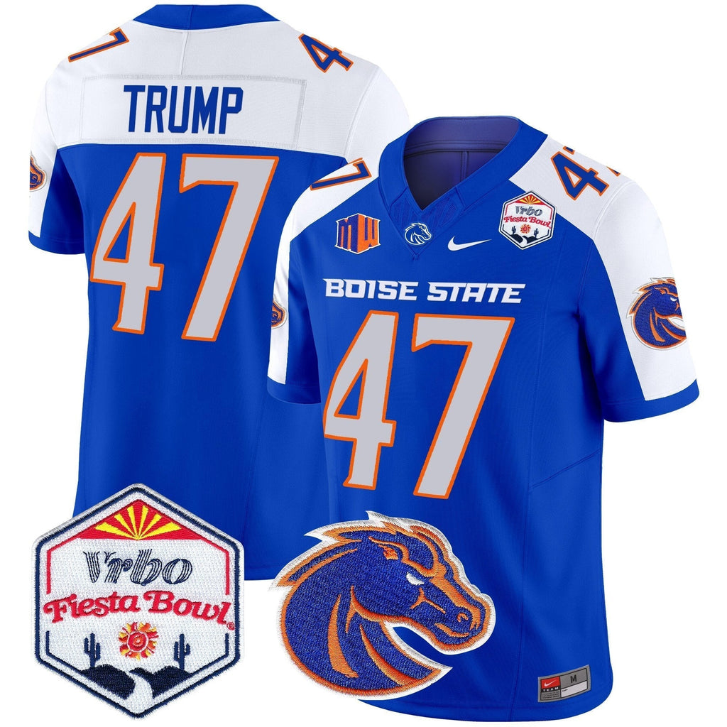 Men Boise State Broncos 2025 The Fiesta Bowl Patch Vapor Limited Jersey - All Stitched