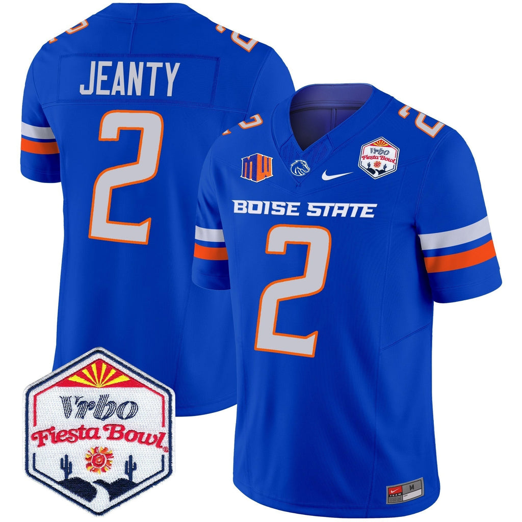 Men Boise State Broncos 2025 The Fiesta Bowl Patch Vapor Limited Jersey - All Stitched