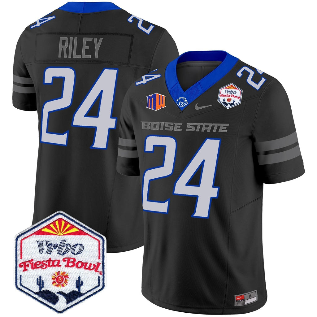 Men Boise State Broncos 2024 The Fiesta Bowl Patch Vapor Limited Jersey - All Stitched