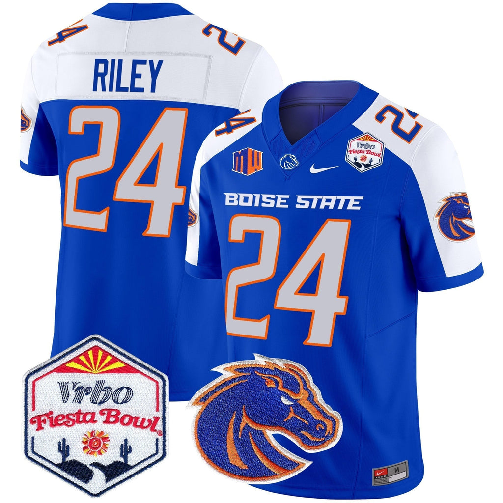 Men Boise State Broncos 2024 The Fiesta Bowl Patch Vapor Limited Jersey - All Stitched