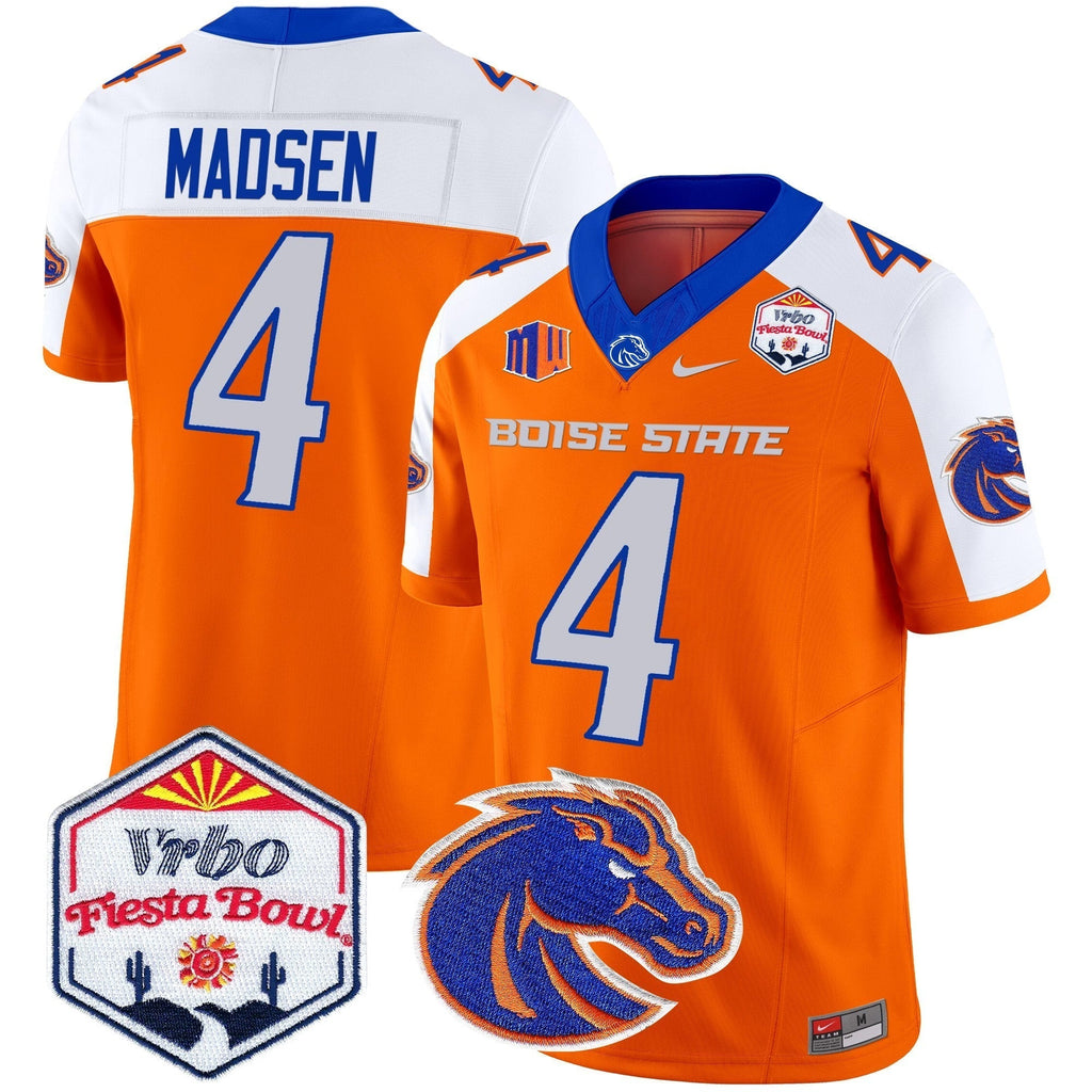 Men Boise State Broncos 2024 The Fiesta Bowl Patch Vapor Limited Jersey - All Stitched