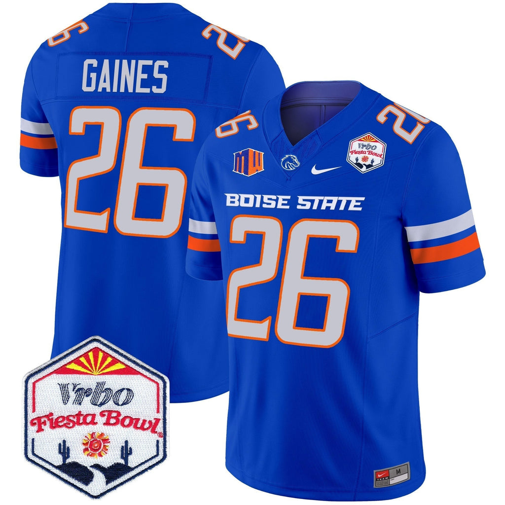 Men Boise State Broncos 2024 The Fiesta Bowl Patch Vapor Limited Jersey - All Stitched