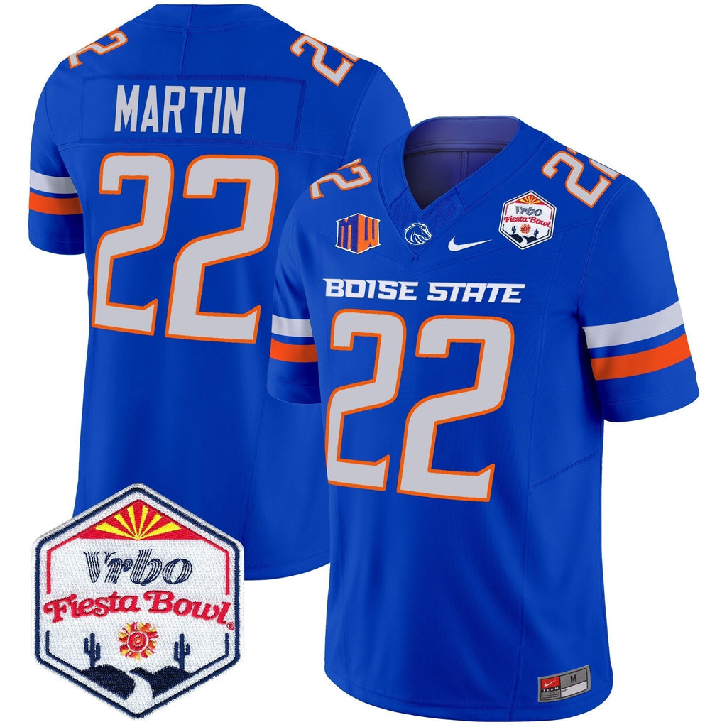 Men Boise State Broncos 2025 The Fiesta Bowl Patch Vapor Limited Jersey - All Stitched