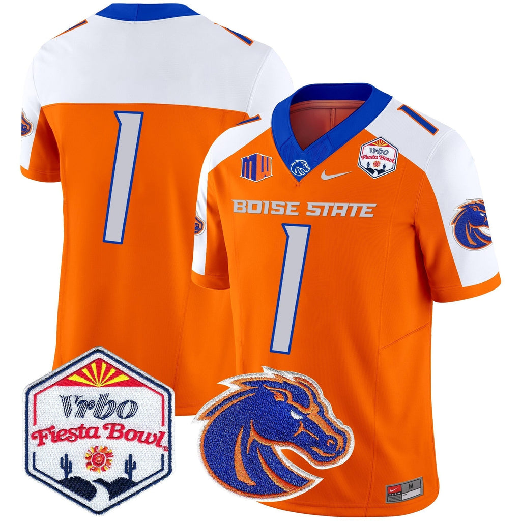 Men Boise State Broncos 2025 The Fiesta Bowl Patch Vapor Limited Jersey - All Stitched