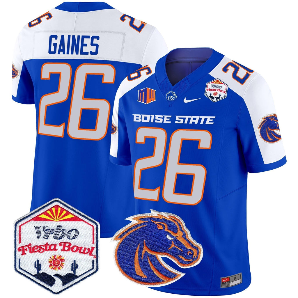 Men Boise State Broncos 2024 The Fiesta Bowl Patch Vapor Limited Jersey - All Stitched