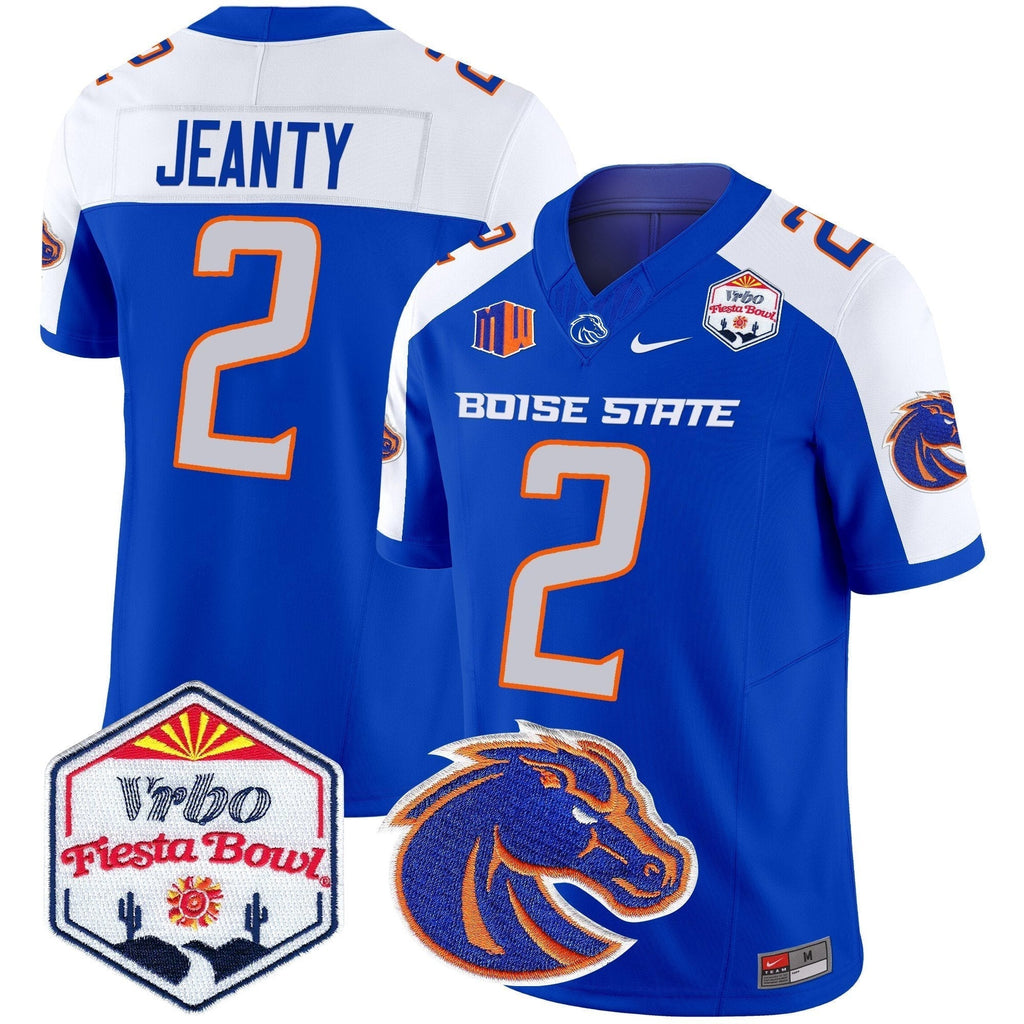 Men Boise State Broncos 2025 The Fiesta Bowl Patch Vapor Limited Jersey - All Stitched